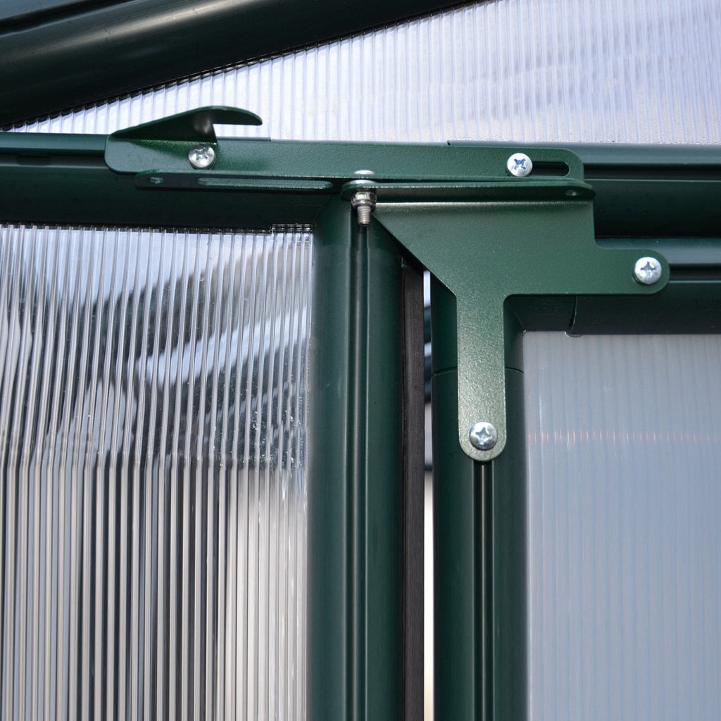 Palram - Canopia | Hobby Gardener Greenhouse Kit - 8 Ft Wide - Green With 6mm Twin-wall Polycarbonate Glazing - HG7108