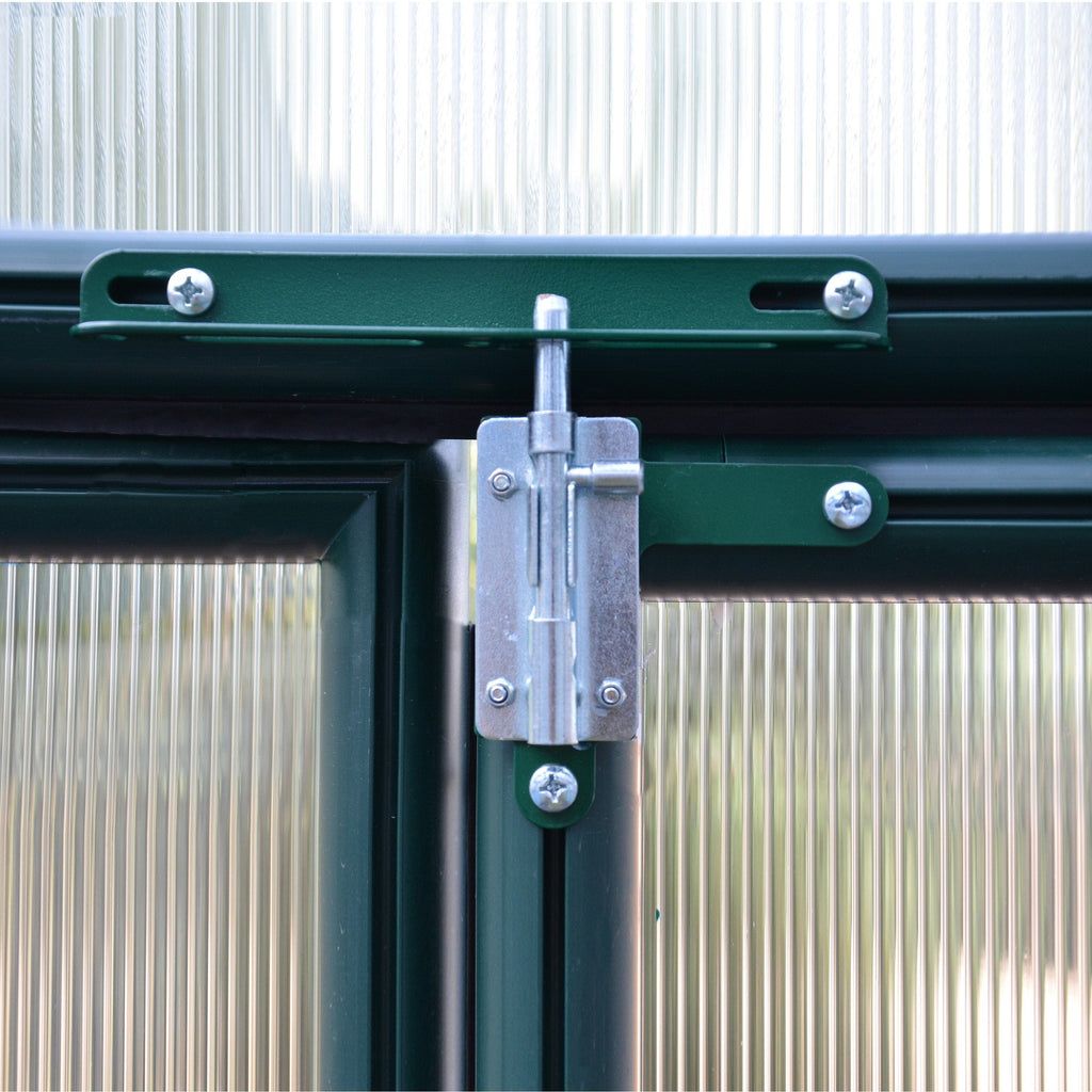Palram - Canopia | Hobby Gardener Greenhouse Kit - 8 Ft Wide - Green With 6mm Twin-wall Polycarbonate Glazing - HG7108