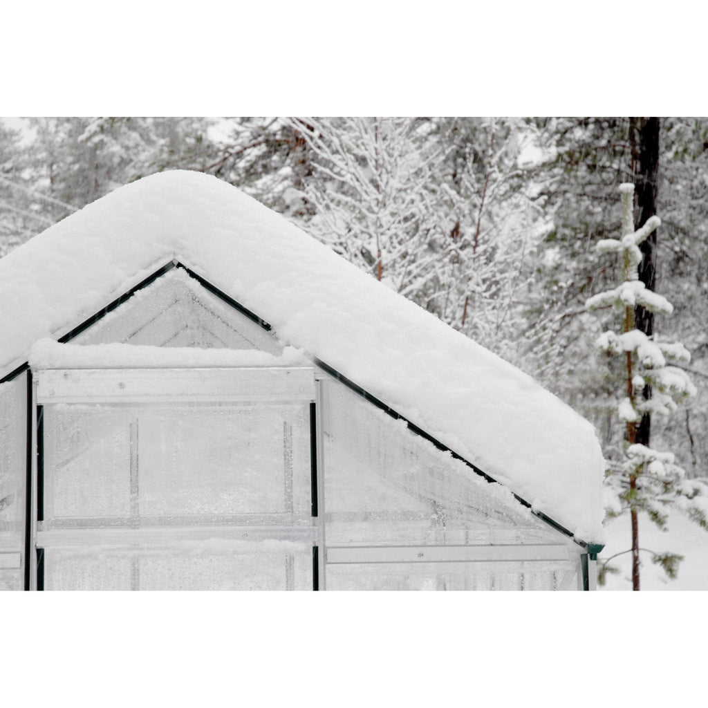 Palram - Canopia | 6x6 Ft Hybrid Greenhouse Kit - Green With 0.8mm Polycarbonate Glazing - HG5506G-1B
