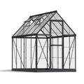 Palram - Canopia | 6x10 Ft Hybrid Greenhouse Kit - Gray With 0.8mm Polycarbonate Glazing - HG5510Y