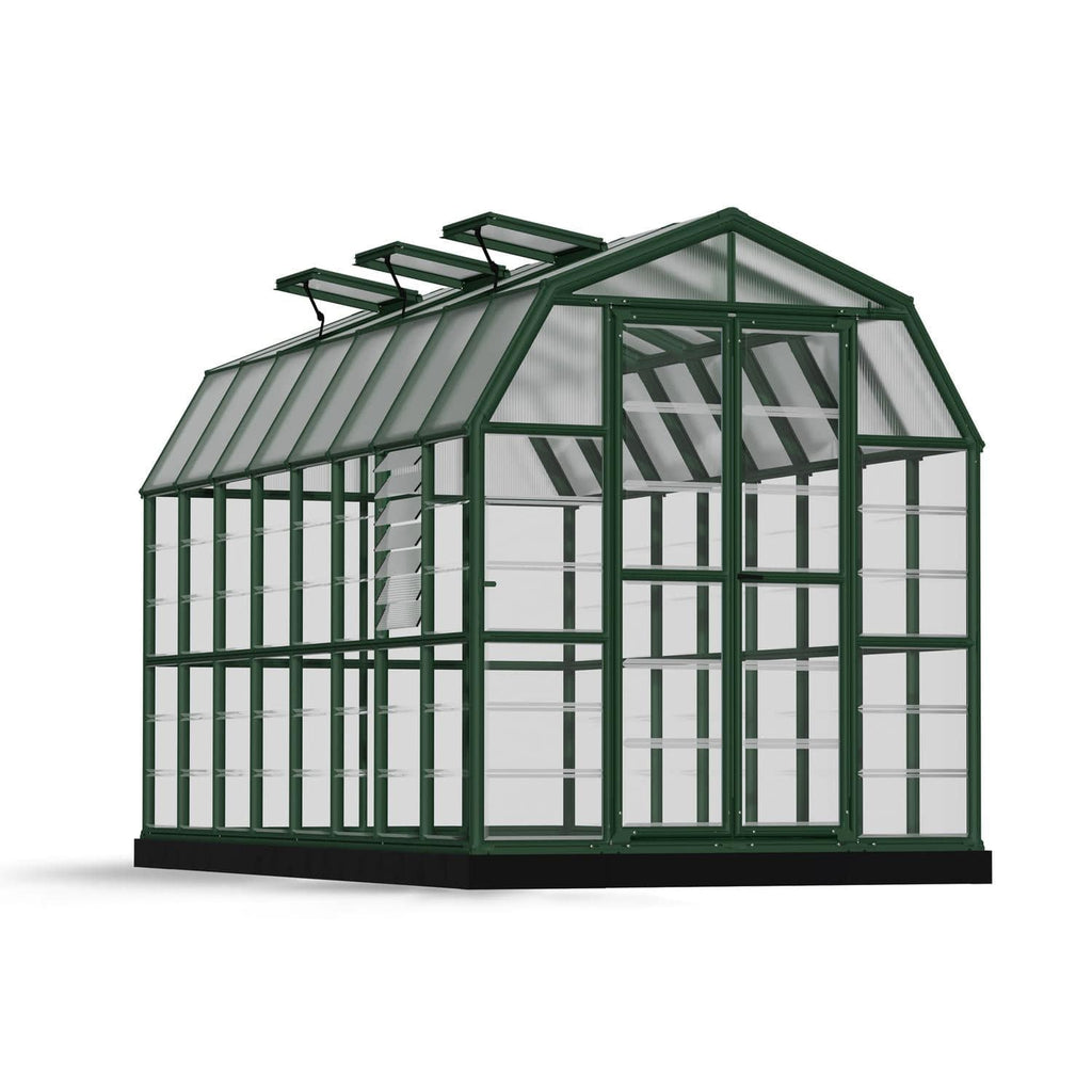Palram - Canopia | Prestige 8x16 ft Twin Wall Greenhouse Kit Package With 6mm Twin-wall Polycarbonate Glazing - HG7316