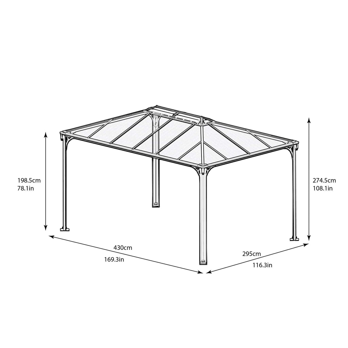 Palram - Canopia | Martinique 10' x 14' Garden Gazebo - HG9170