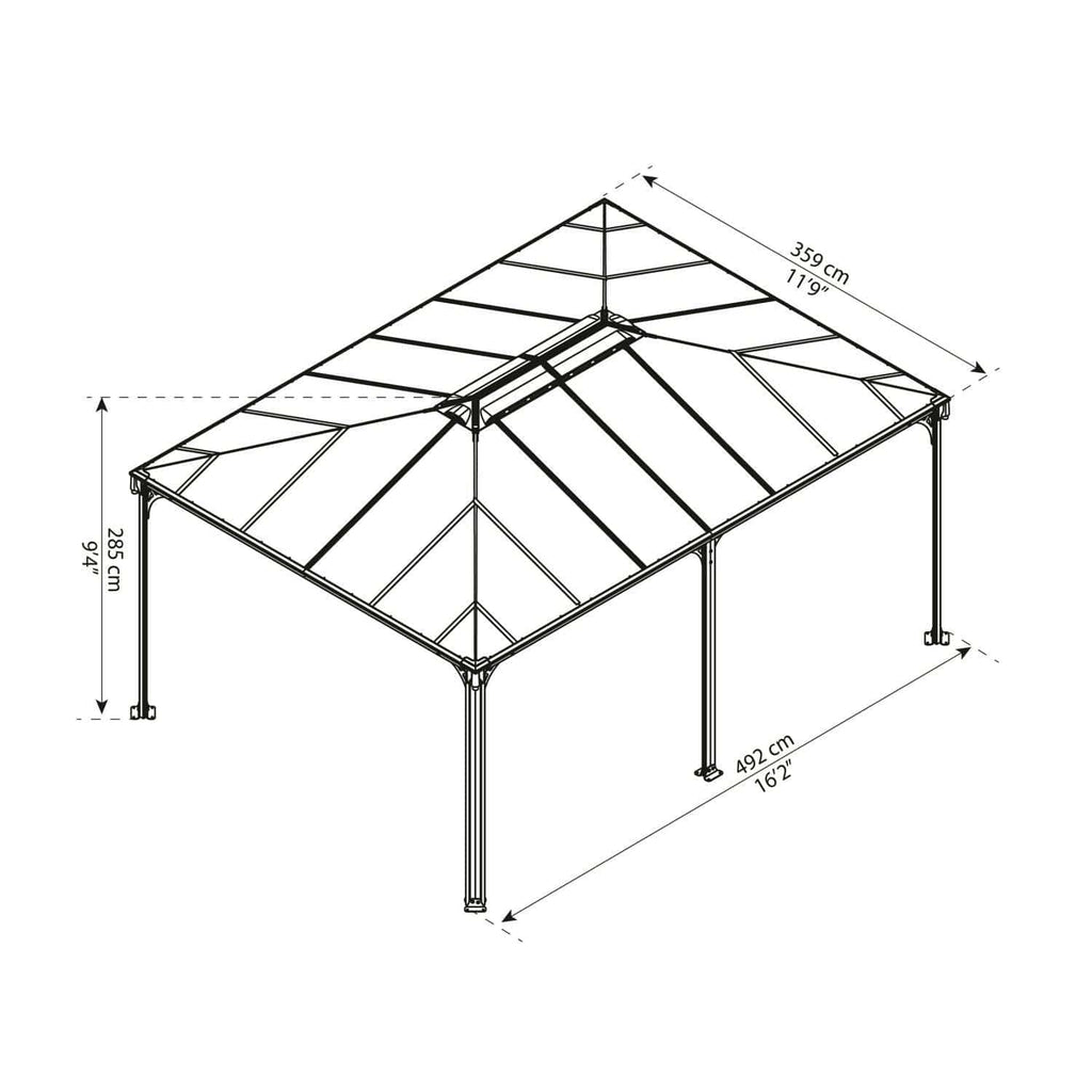 Palram - Canopia | Martinique 5000 12' x 16' Garden Gazebo - HG9171