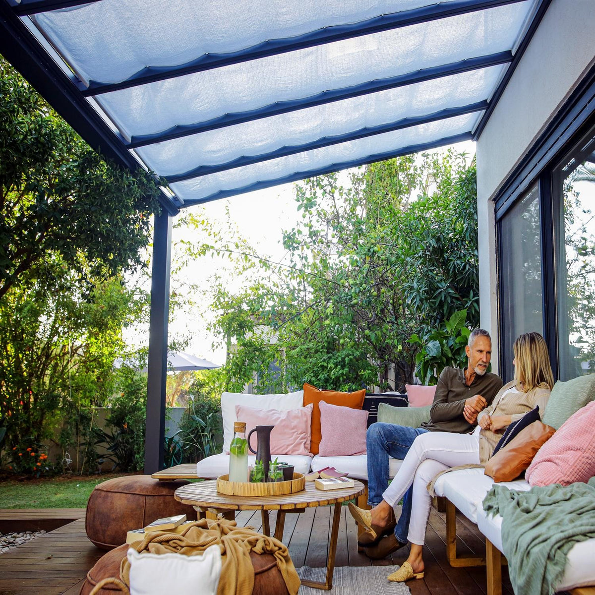 Palram - Canopia | 11x19 ft Stockholm Patio Cover Roof Blinds - HG1093