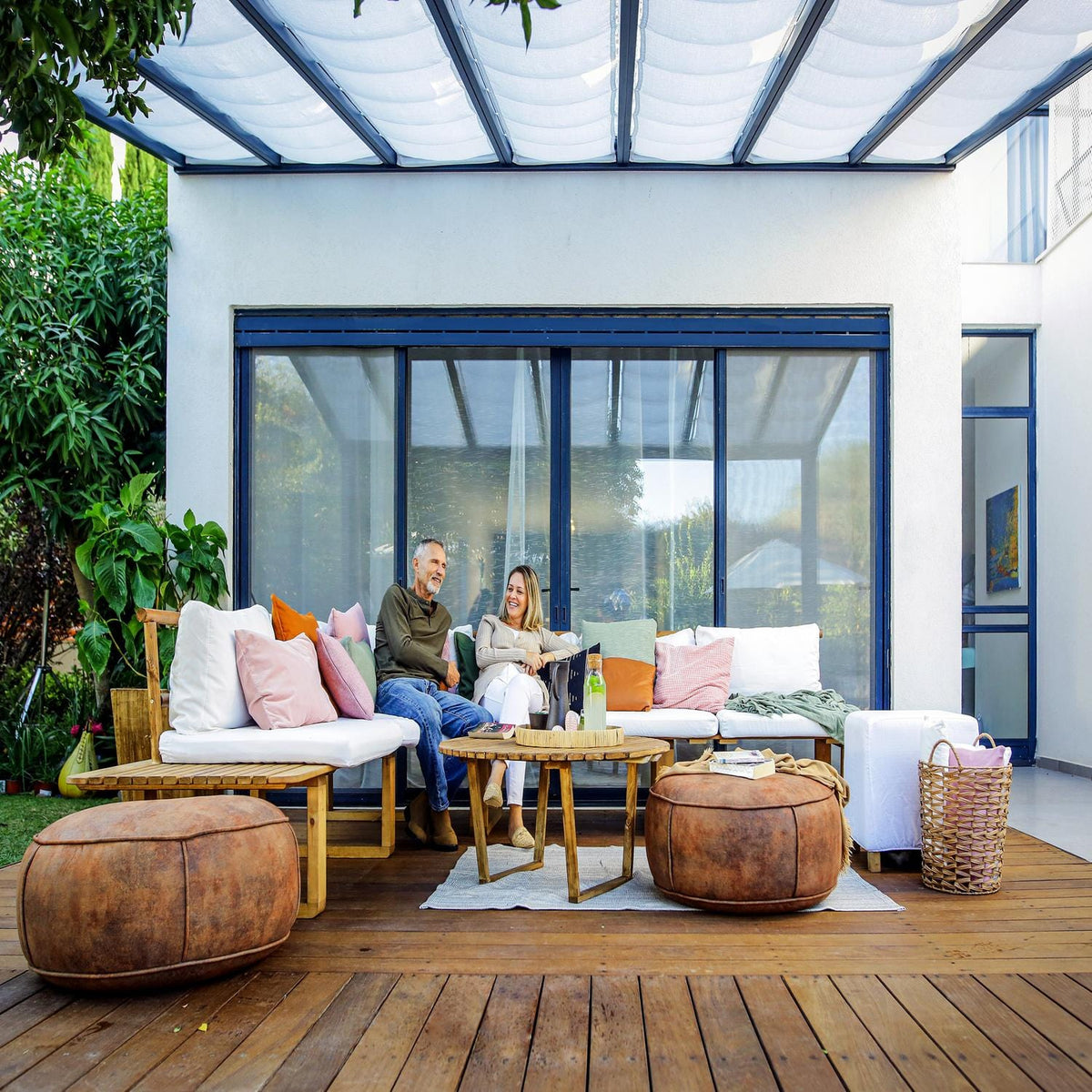 Palram - Canopia | 11x31 ft Stockholm Patio Cover Roof Blinds
