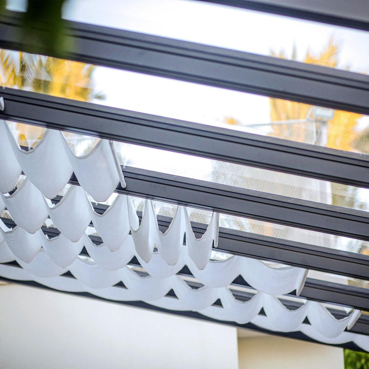 Palram - Canopia | 11x31 ft Stockholm Patio Cover Roof Blinds