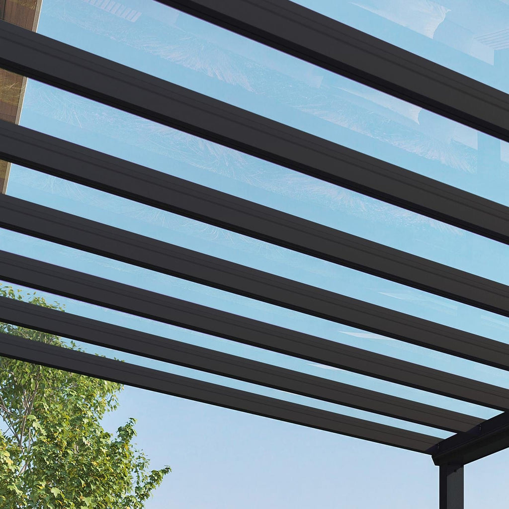 Palram - Canopia | Stockholm 11x22 ft Patio Cover - Gray/Clear - VHG9461