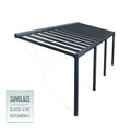 Palram - Canopia | Stockholm 11x31 ft Patio Cover - Gray/Clear - HG9466