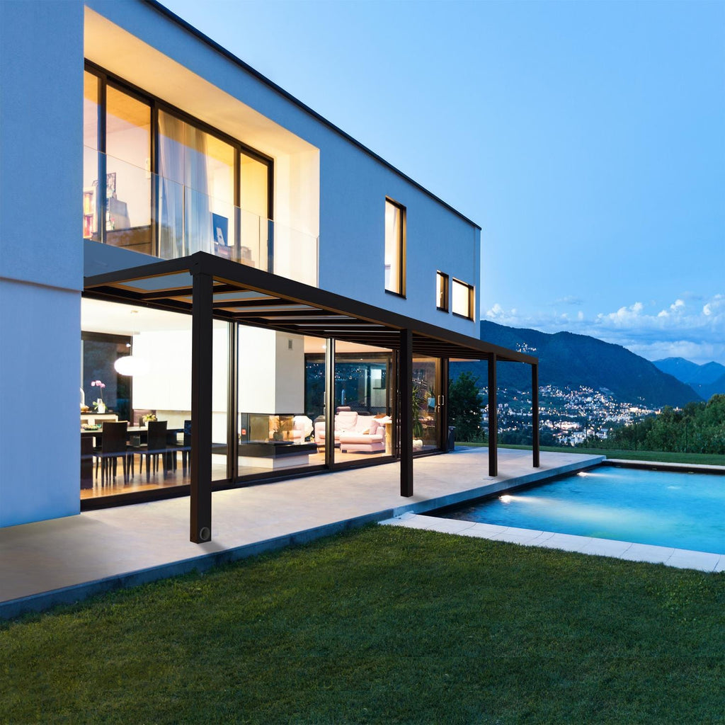 Palram - Canopia | Stockholm 11x31 ft Patio Cover - Gray/Clear - HG9466