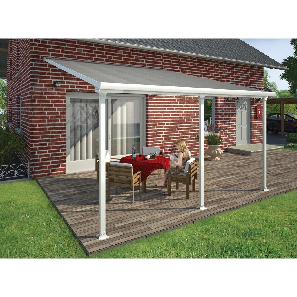 Palram - Canopia | 13 ft Wide Feria Patio Cover - White Clear - HG9214