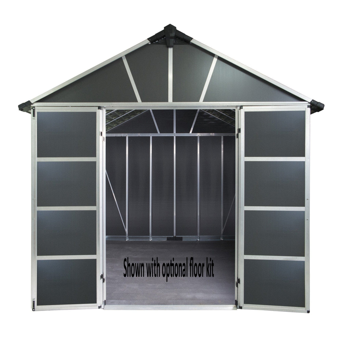 Palram - Canopia | Yukon Polycarbonate Storage Shed - HG9909SGY