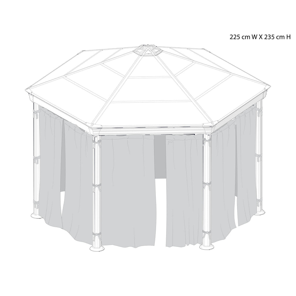 Palram - Canopia | Roma Gazebo Curtain set - 6 Piece - HG1057