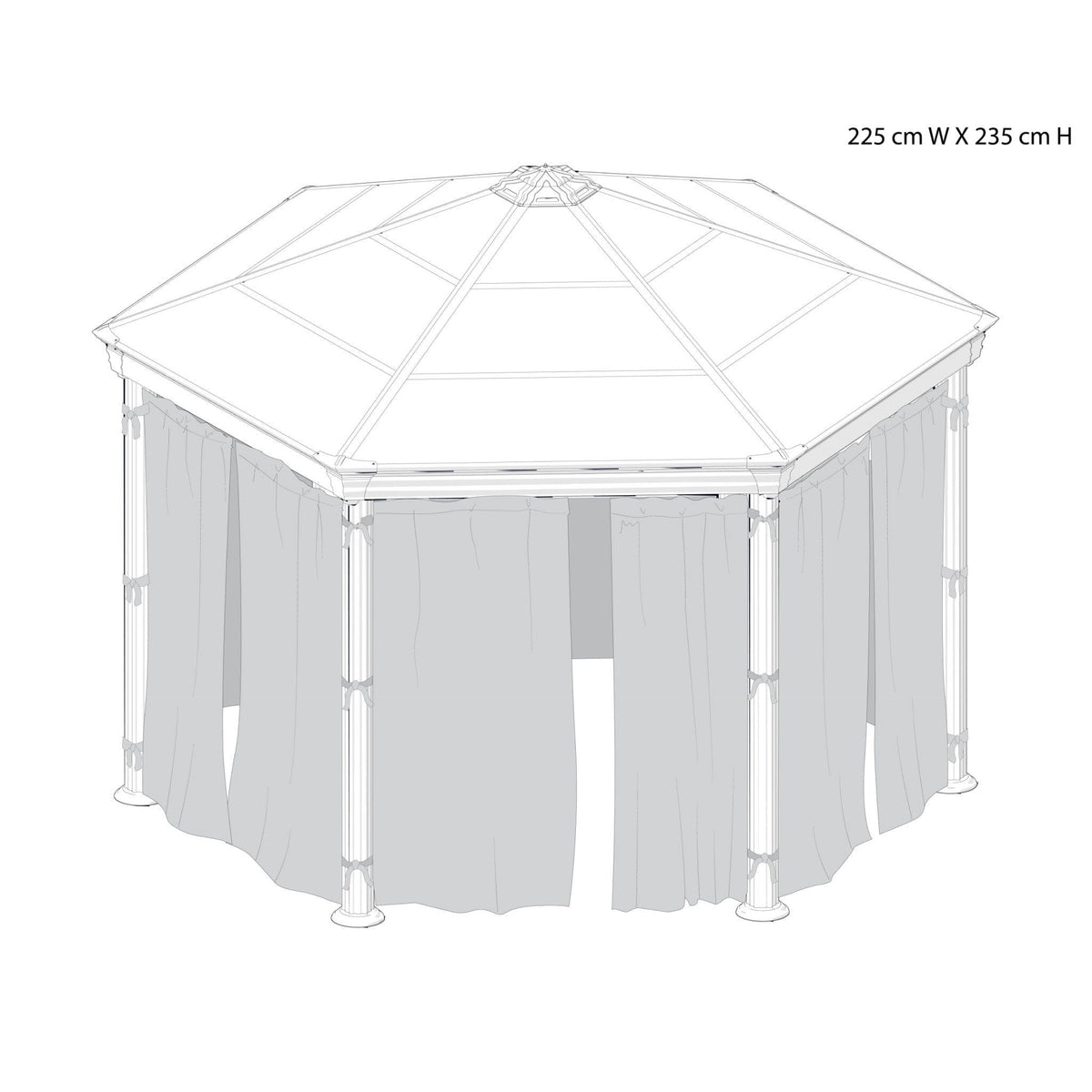Palram - Canopia | Roma Gazebo Curtain set - 6 Piece - HG1057