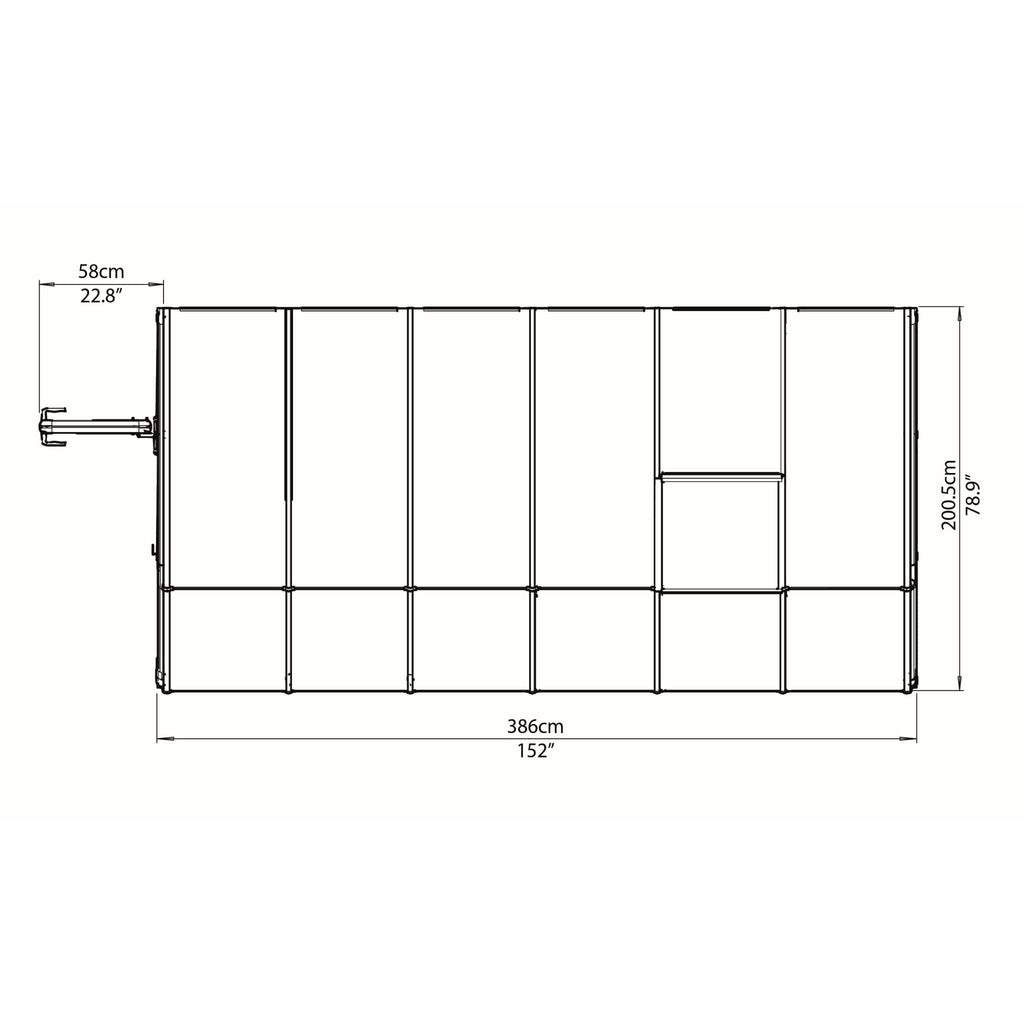 Palram - Canopia | Sun Room Six Sunroom Enclosure, Lean To Greenhouse Kit - HG7506