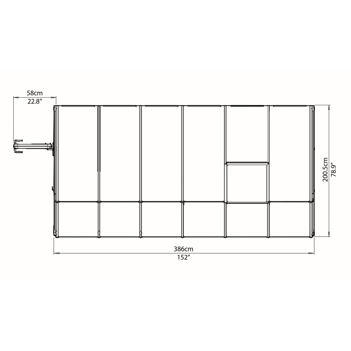 Palram - Canopia | Sun Room Six Sunroom Enclosure, Lean To Greenhouse Kit - HG7506