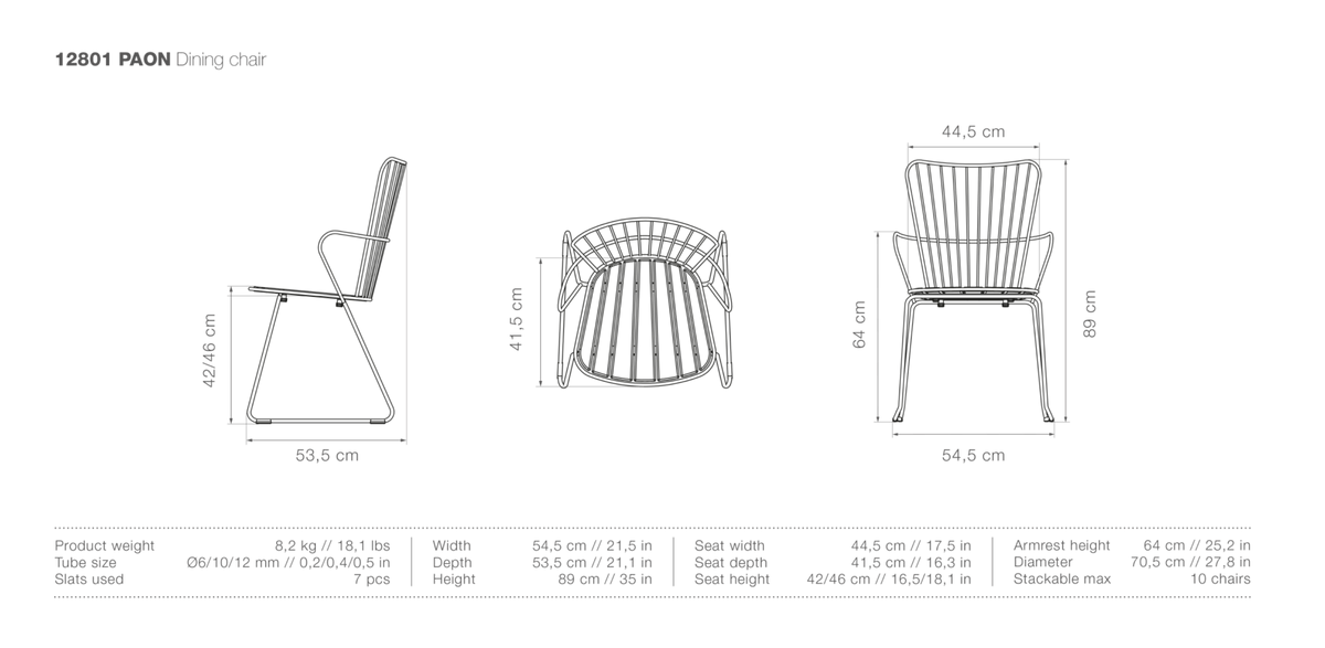 HOUE PAON Outdoor Dining Chair