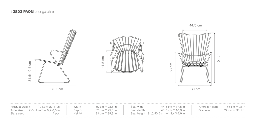 HOUE PAON Outdoor Lounge Chair