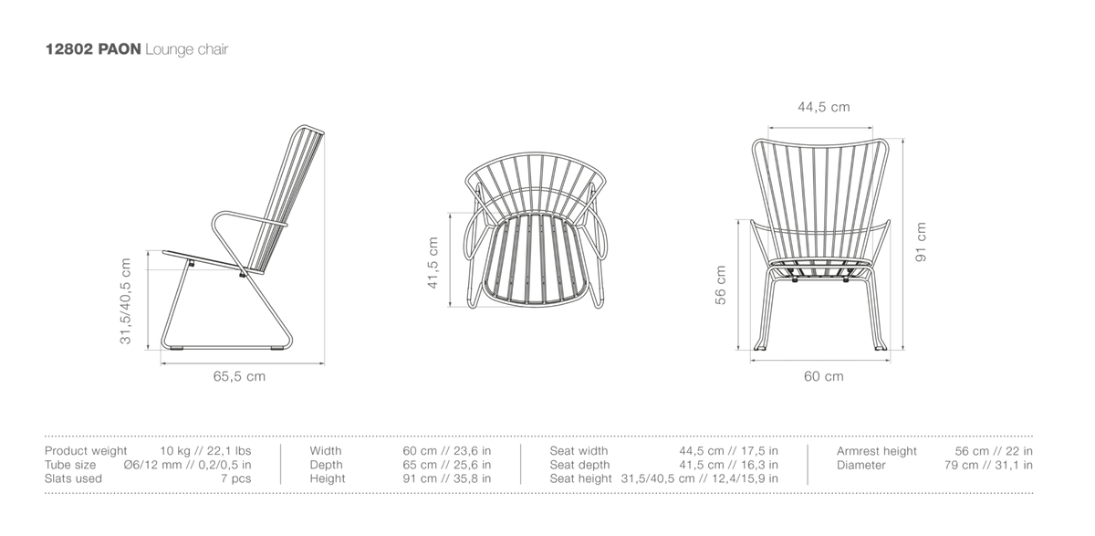 HOUE PAON Outdoor Lounge Chair