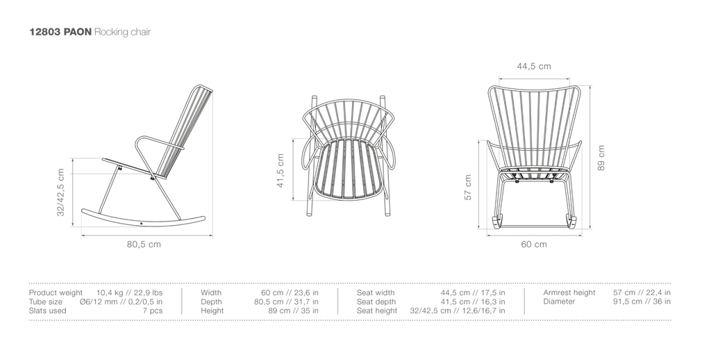 HOUE PAON Outdoor Rocking Chair