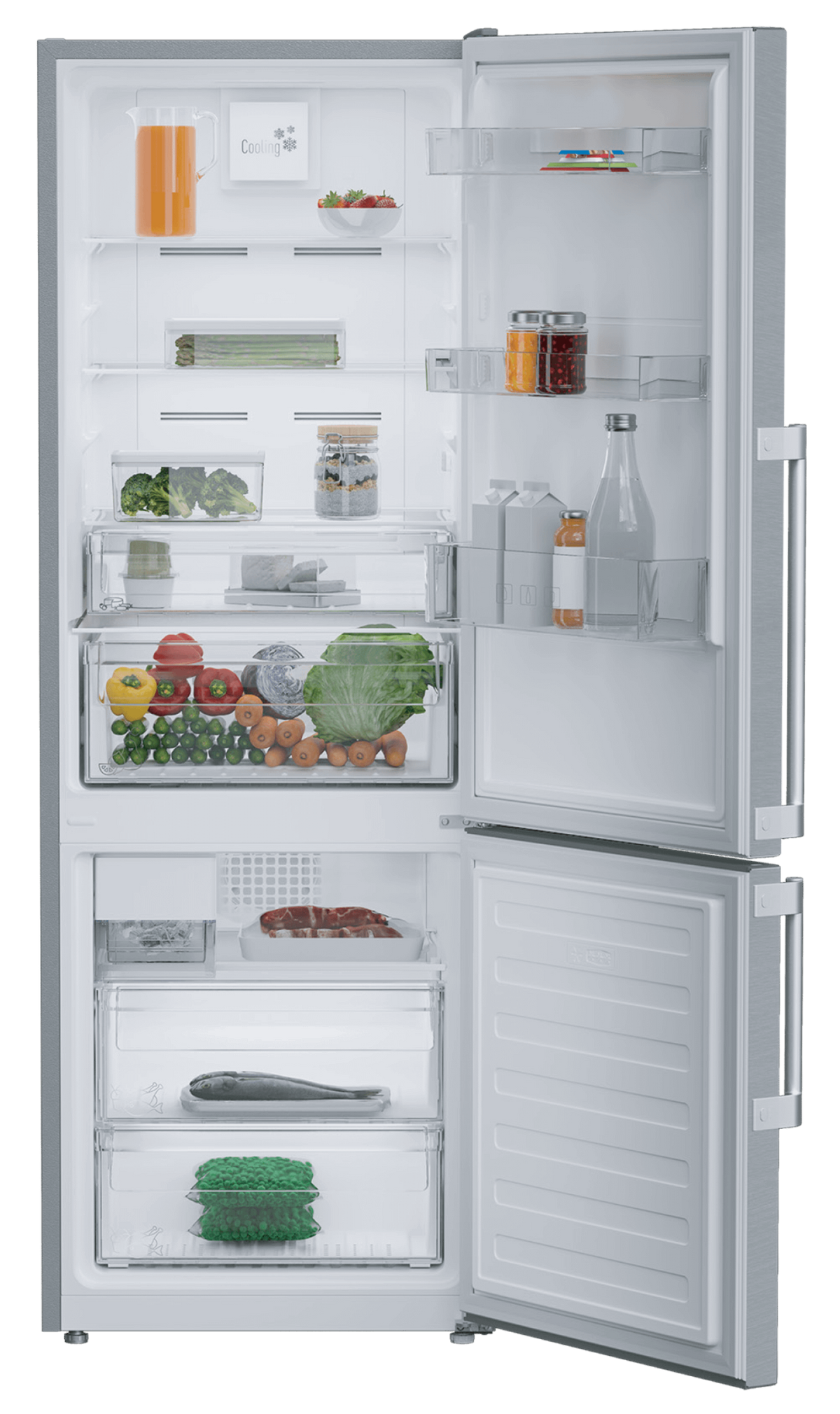 BLOMBERG APPLIANCES BRFB1046SS 24" Counter-Depth Bottom Freezer Refrigerator With Ice Maker in Stainless Steel With Gray Case - BRFB1046SS