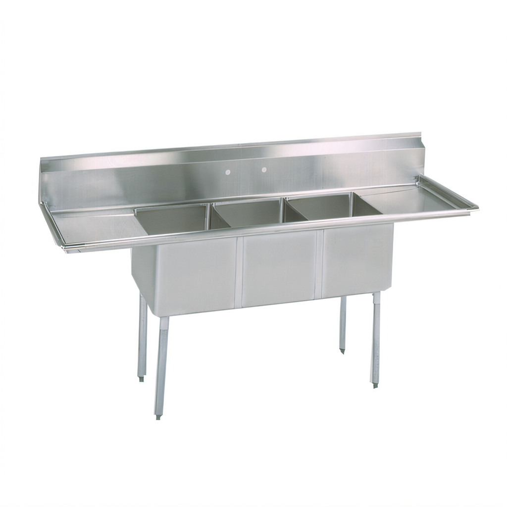 BK Resources BKS-3-15-14-15TS Compartment Sinks - BKS-3-15-14-15TS