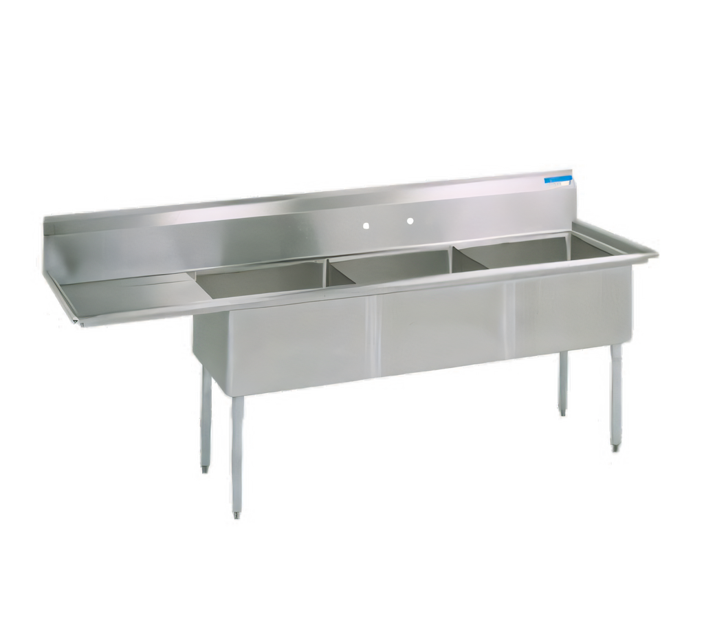 BK Resources BKS-3-15-14-15L Compartment Sinks - BKS-3-15-14-15L