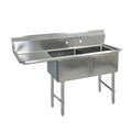 BK Resources BKS-2-24-14-24LS Compartment Sinks - BKS-2-24-14-24LS