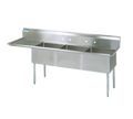 BK Resources BKS-3-24-14-24LS Compartment Sinks - BKS-3-24-14-24LS