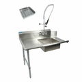 BK Resources BKSDT-48-L-SS-P3-G Compartment Sinks - BKSDT-48-L-SS-P3-G