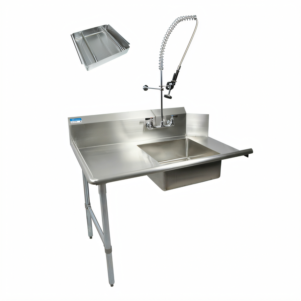 BK Resources BKSDT-48-L-SS-P3-G Compartment Sinks - BKSDT-48-L-SS-P3-G