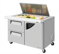 Turbo Air TST-48SD-18-D2R-N-FL Super Deluxe Refrigerated Prep Tables - TST-48SD-18-D2R-N-FL