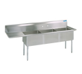 BK Resources BKS-3-18-12-18LS Compartment Sinks - BKS-3-18-12-18LS