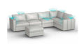 Lovesac – 6 Seats + 8 Sides Luxe Chenille &amp; Standard Foam with 6 Speaker Immersive Sound + Charge System – Tonal Sterling - 1772608849654_572