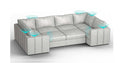Lovesac – 8 Seats + 10 Sides Luxe Chenille &amp; Standard Foam with 6 Speaker Immersive Sound + Charge System – Tonal Sterling - 1772606899492_831