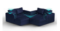 Lovesac – 7 Seats + 8 Sides Corded Velvet &amp; Standard Foam with 8 Speaker Immersive Sound + Charge System – Sapphire Navy - 1772606872115_724