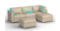 Lovesac – 5 Seats + 5 Sides Combed Chenille &amp; Lovesoft with 6 Speaker Immersive Sound + Charge System – Tan - 1772612850864_593