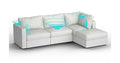 Lovesac – 4 Seats + 5 Sides Corded Velvet &amp; Standard Foam with 8 Speaker Immersive Sound + Charge System – Sky Grey - 1772611603255_541
