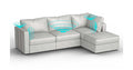 Lovesac – 4 Seats + 5 Sides Luxe Chenille &amp; Lovesoft with 6 Speaker Immersive Sound + Charge System – Tonal Sterling - 1772611585280_408
