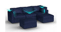 Lovesac – 5 Seats + 5 Sides Corded Velvet &amp; Standard Foam with 8 Speaker Immersive Sound + Charge System – Sapphire Navy - 1772611549053_362