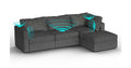 Lovesac – 4 Seats + 5 Sides Corded Velvet &amp; Standard Foam with 8 Speaker Immersive Sound + Charge System – Charcoal Grey - 1772608857161_209