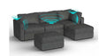 Lovesac – 5 Seats + 5 Sides Corded Velvet &amp; Lovesoft with 8 Speaker Immersive Sound + Charge System – Charcoal Grey - 1772611597048_600