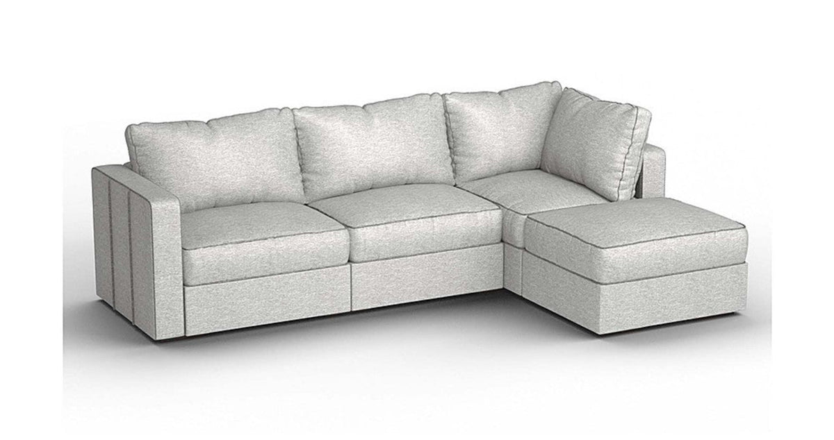 Lovesac – 4 Seats + 5 Sides Luxe Chenille &amp; Lovesoft – Tonal Sterling - 1772602997058_215