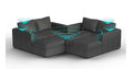 Lovesac – 7 Seats + 8 Sides Corded Velvet &amp; Lovesoft with 8 Speaker Immersive Sound + Charge System – Charcoal Grey - 1772604871398_911