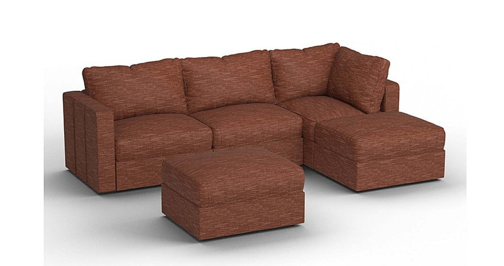 Lovesac – 8 Seats + 10 Sides Rained Chenille &amp; Lovesoft with 10 Speaker Immersive Sound + Charge System – Terracotta - 1772602990008_259