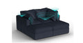 Lovesac – 4 Seats + 4 Sides Corded Velvet &amp; Lovesoft with 6 Speaker Immersive Sound + Charge System – Midnight Navy - 1772606833492_666