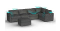 Lovesac – 6 Seats + 8 Sides Corded Velvet &amp; Standard Foam with 8 Speaker Immersive Sound + Charge System – Charcoal Grey - 1772606913098_631
