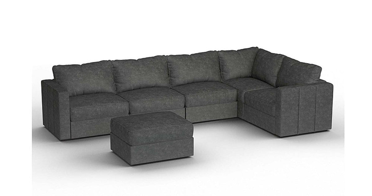 Lovesac – 6 Seats + 8 Sides Corded Velvet &amp; Lovesoft – Charcoal Grey - 1772604939081_11