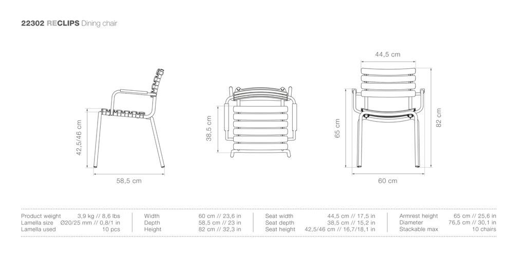 HOUE ReCLIPS Outdoor Dining Chair