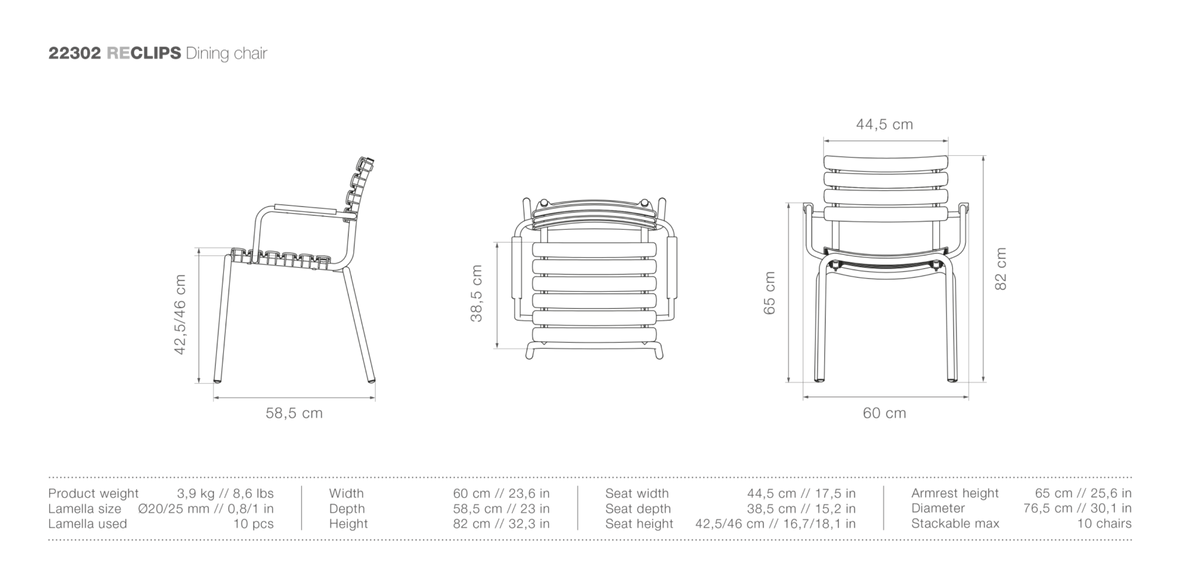 HOUE ReCLIPS Outdoor Dining Chair