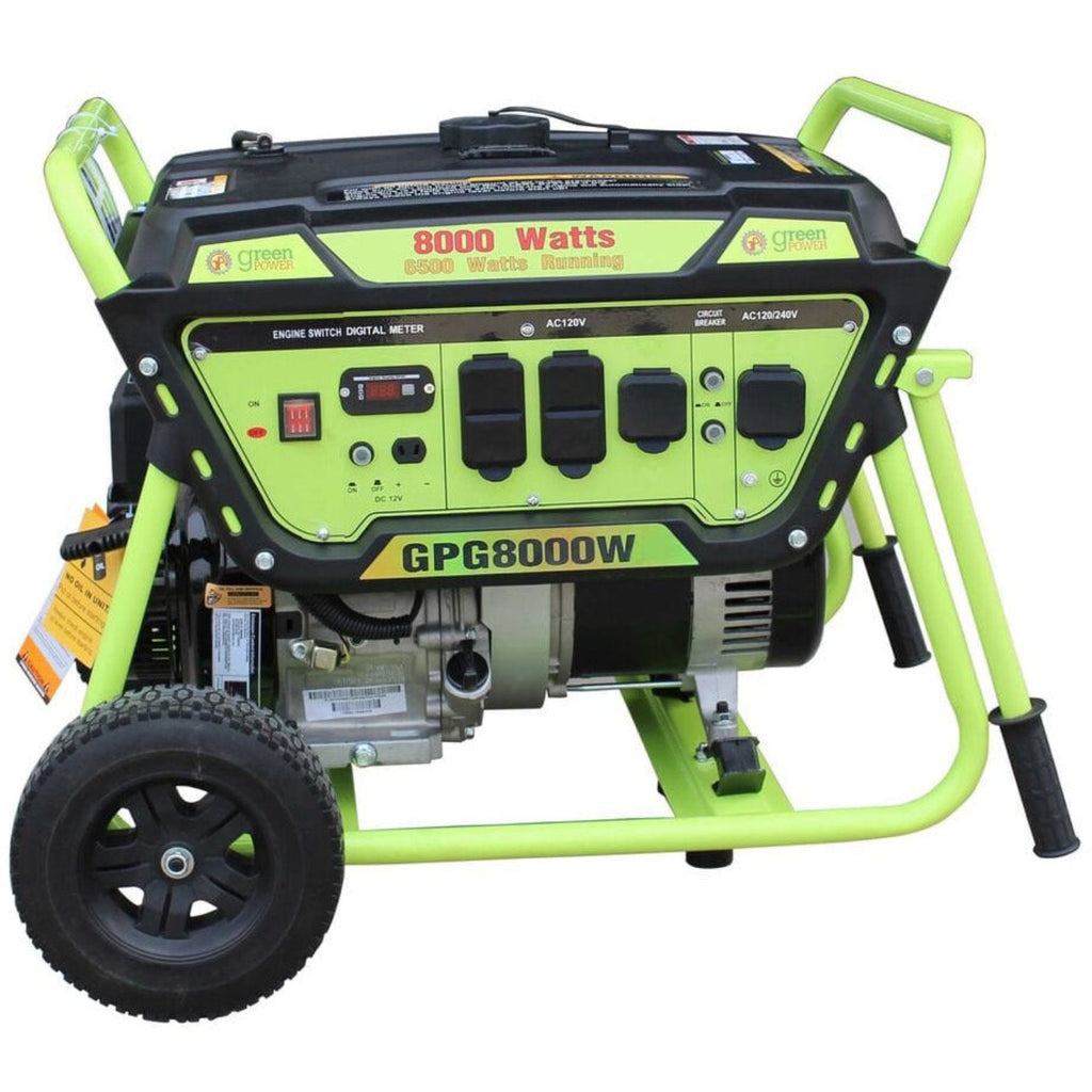Green-Power America 8000/6500-Watt Gas Powered Portable Generator - GPG8000W